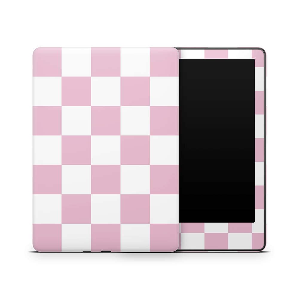 Rose Checkered Amazon Kindle Skins