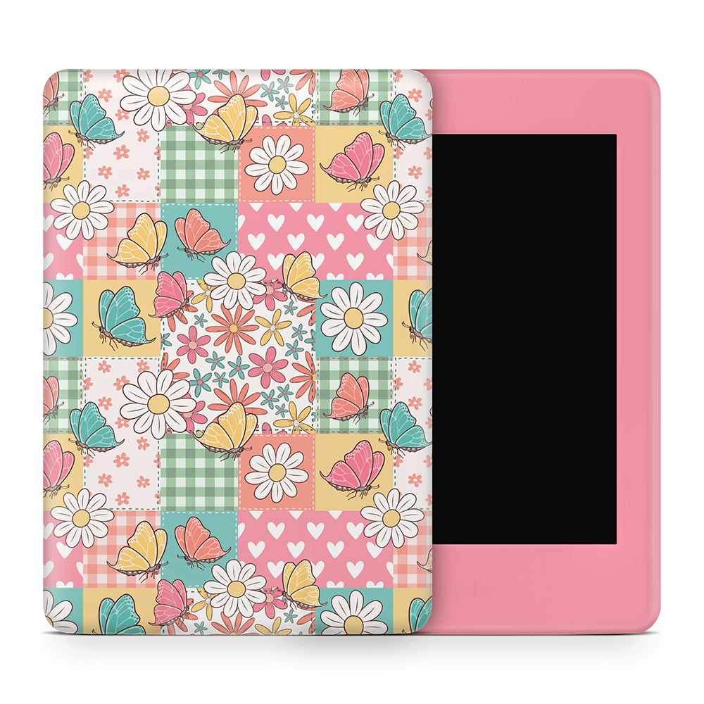Butterfly Patchwork Amazon Kindle Skins