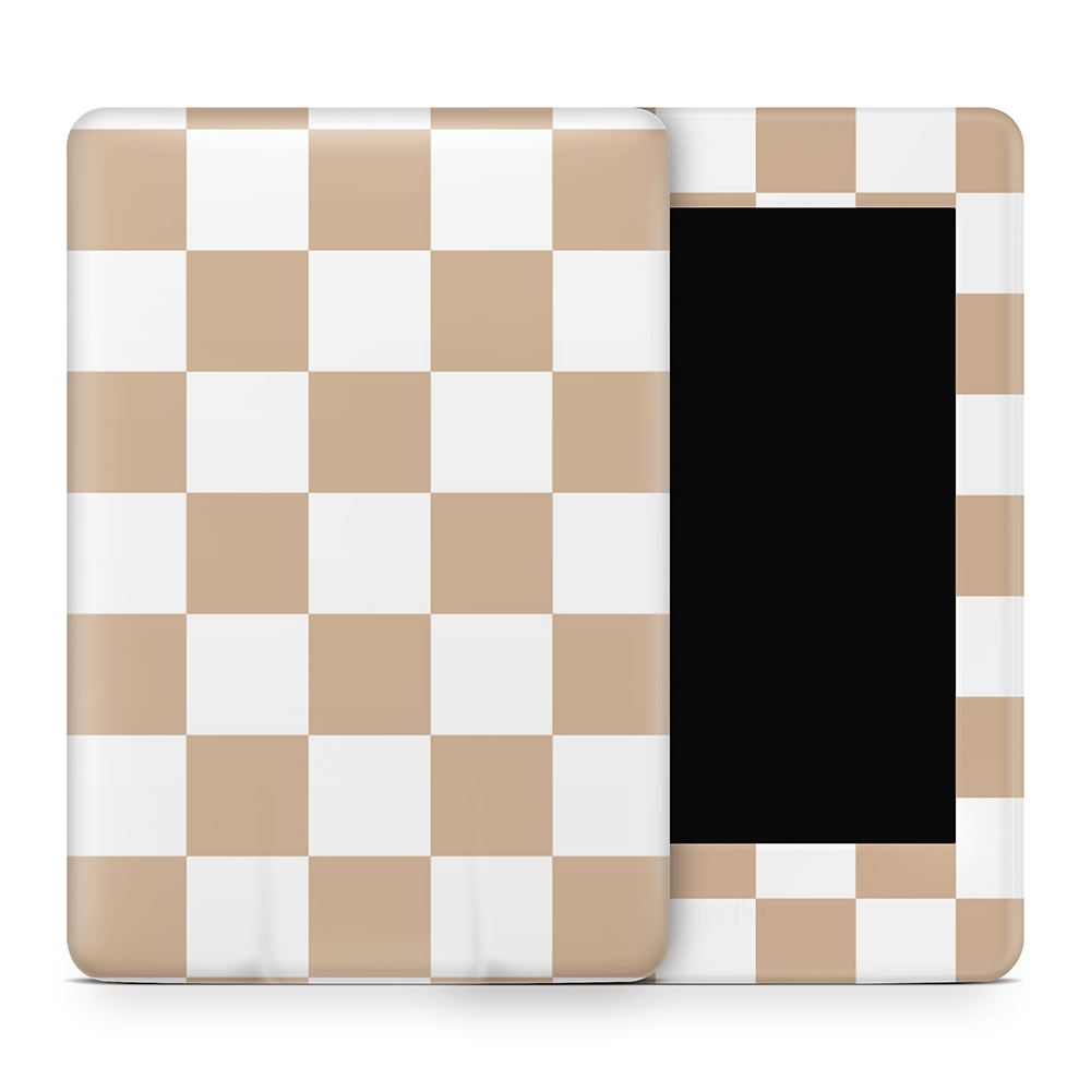 Espresso Checkered Amazon Kindle Skins