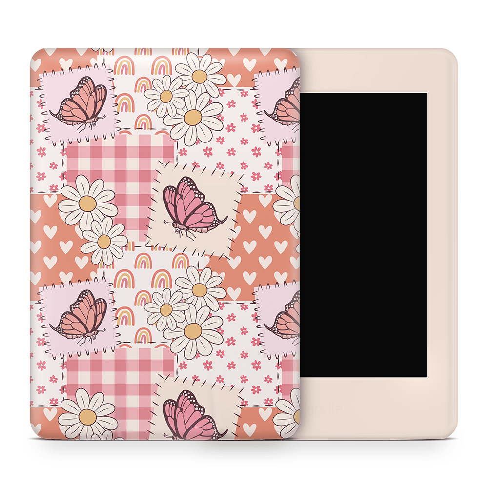 Blush Patchwork Amazon Kindle Skins