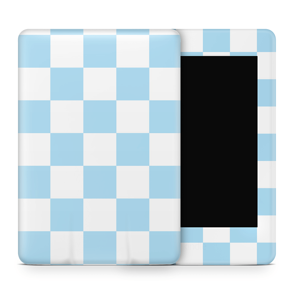 Blueberry Checkered Amazon Kindle Skins