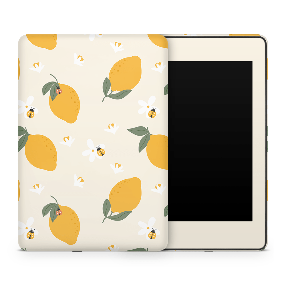 Zesty Lemons Beige Amazon Kindle Skins