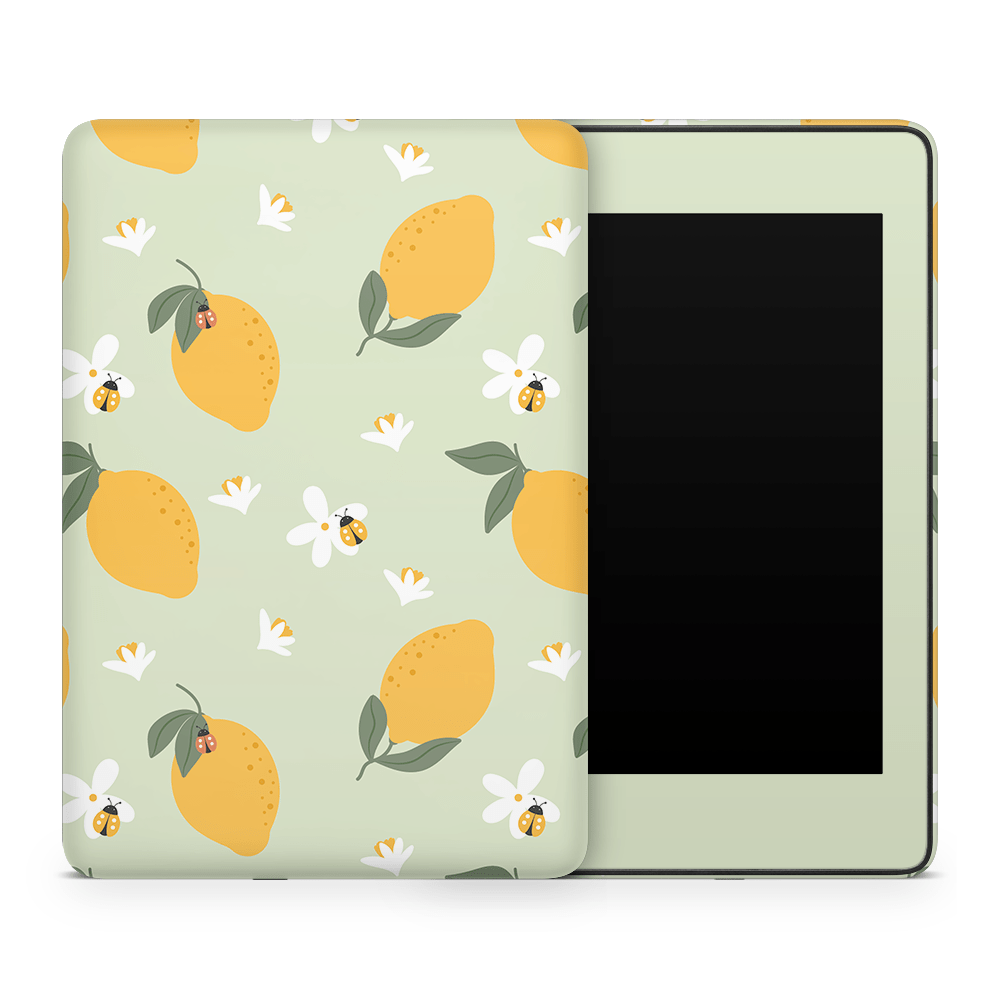 Zesty Lemons Green Amazon Kindle Skins