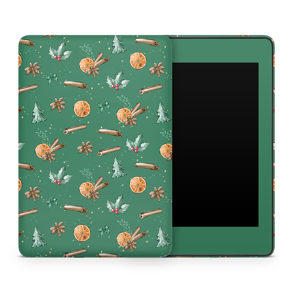 Cozy Spices Green Amazon Kindle Skins