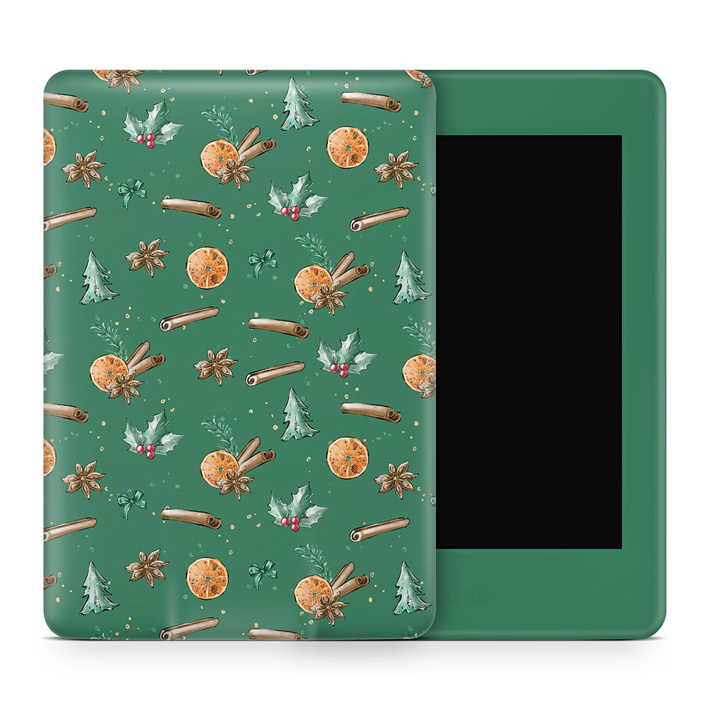 Cozy Spices Green Amazon Kindle Skins