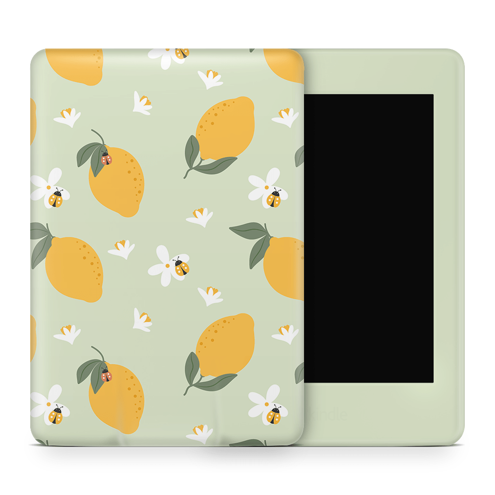 Zesty Lemons Green Amazon Kindle Skins