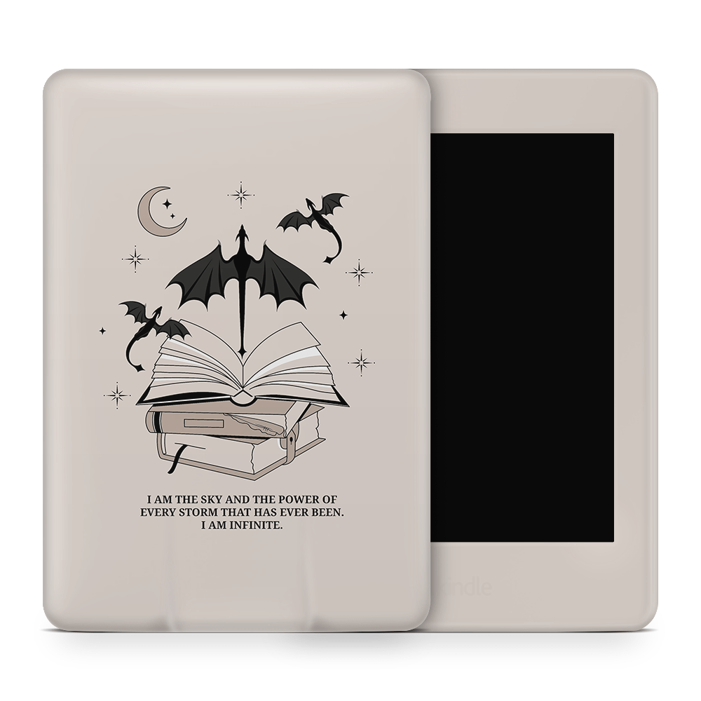 I Am Infinite (Beige) Kindle Skins | Fourth Wing Officially Licensed