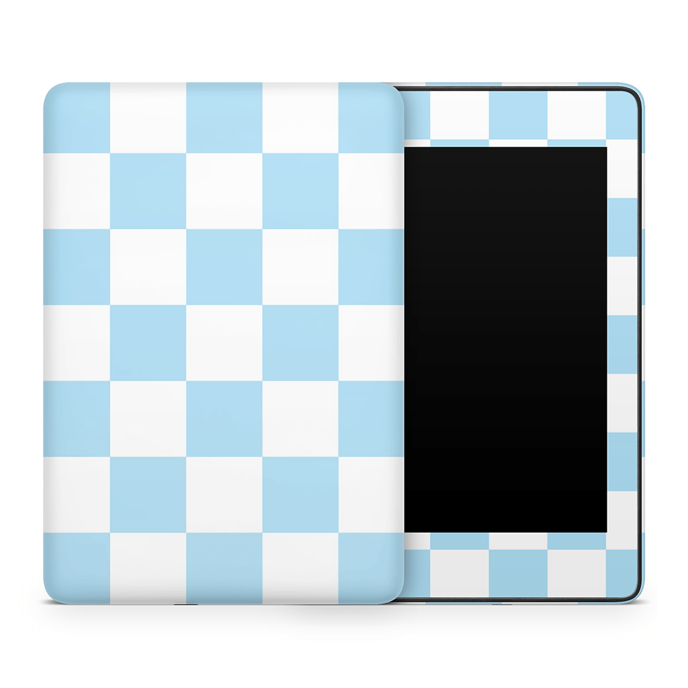 Blueberry Checkered Amazon Kindle Skins