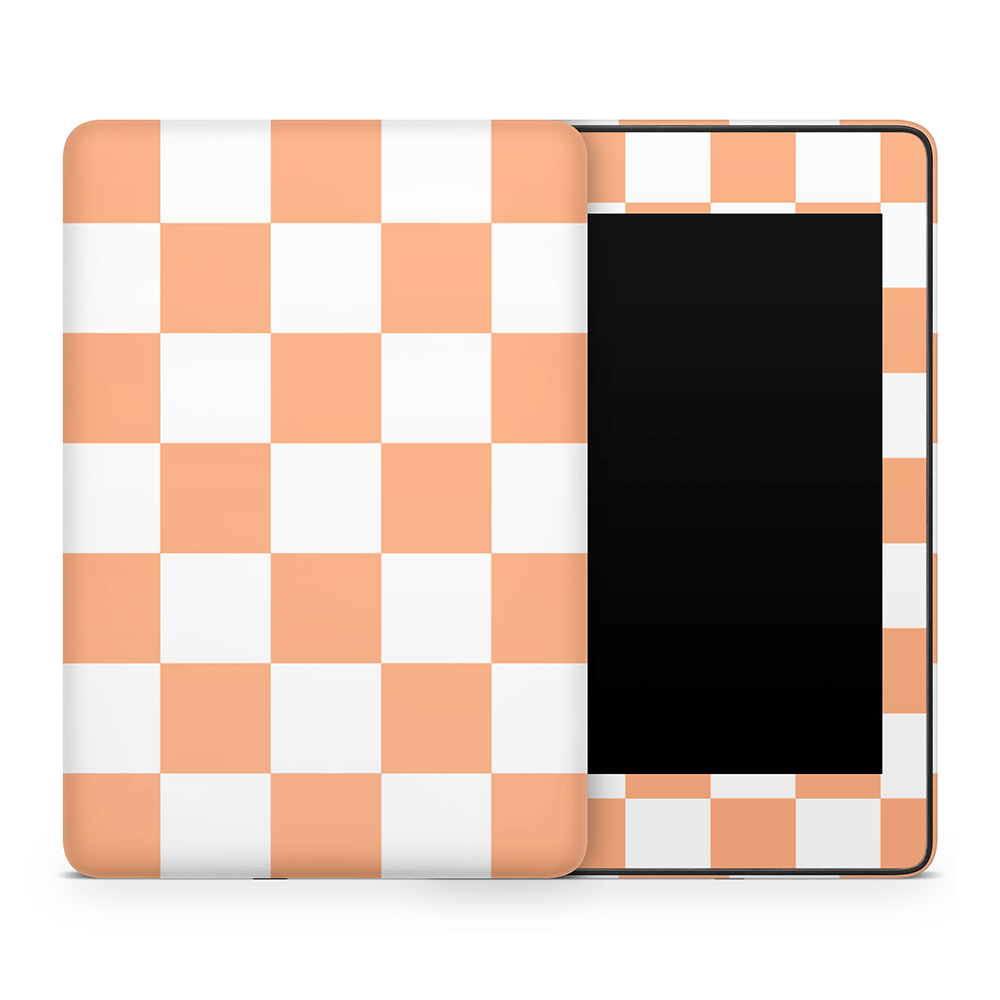 Thai Tea Checkered Amazon Kindle Skins