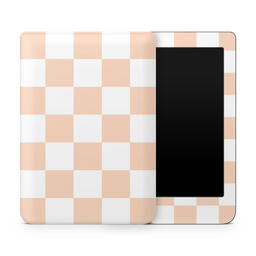 Peach Checkered Kobo Skins