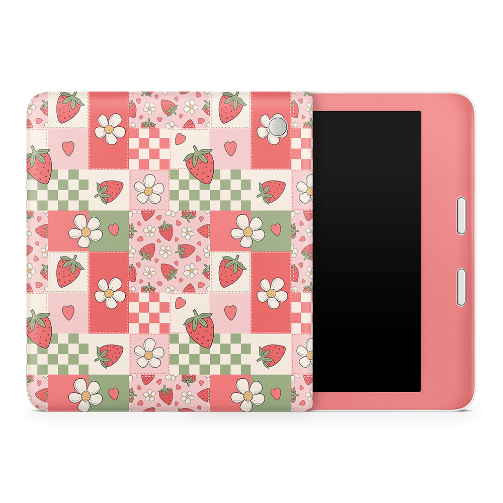 Strawberry Patchwork Kobo Skins