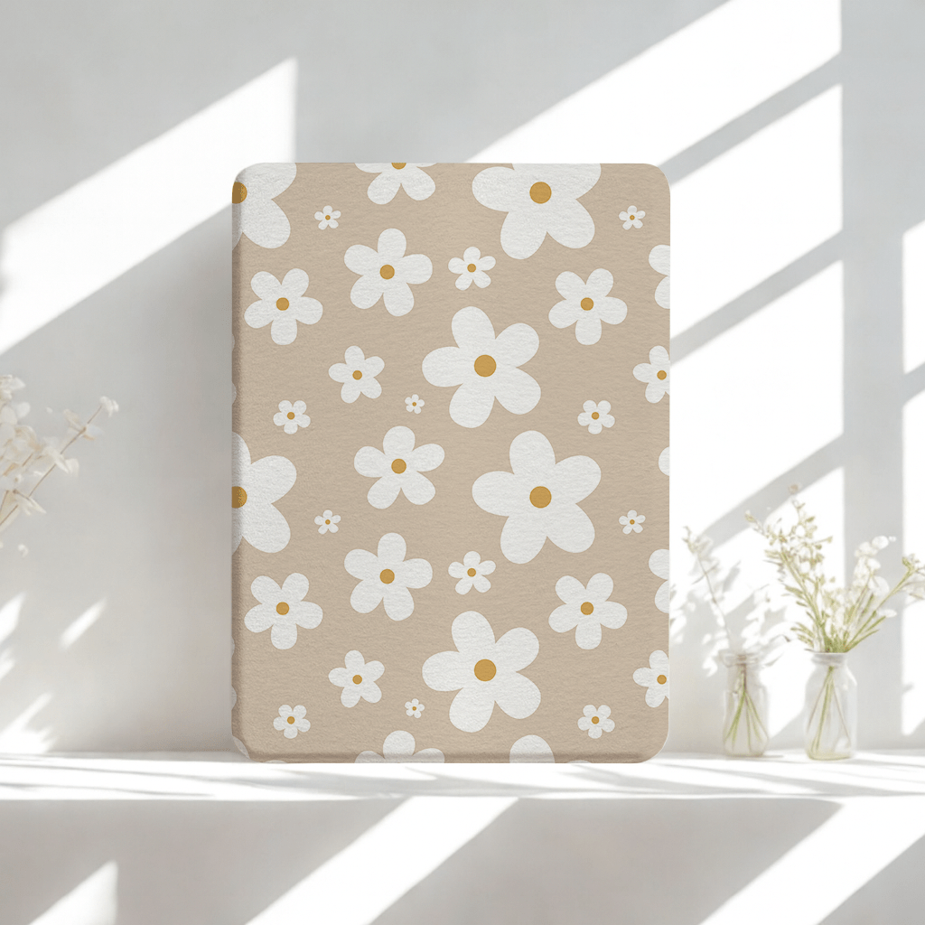 Simply Daisy Kindle Case | Built in Hand Strap & Back Magnets