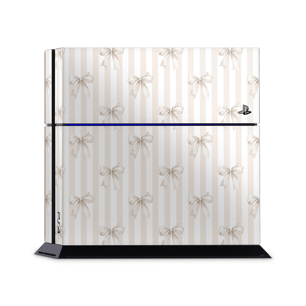 Beige Linen Bows PS4 | PS4 Pro | PS4 Slim Skins