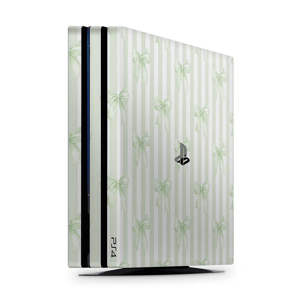Soft Green Bows PS4 | PS4 Pro | PS4 Slim Skins