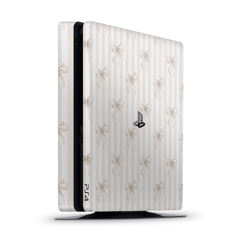Beige Linen Bows PS4 | PS4 Pro | PS4 Slim Skins