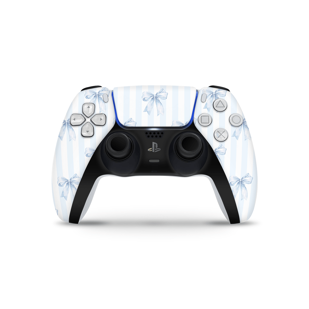 Sky Blue Bows PS5 Controller Skin