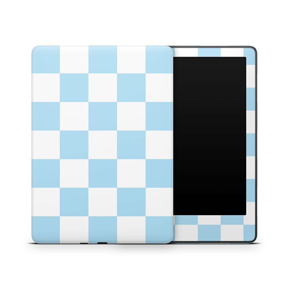 Blueberry Checkered Amazon Kindle Skins