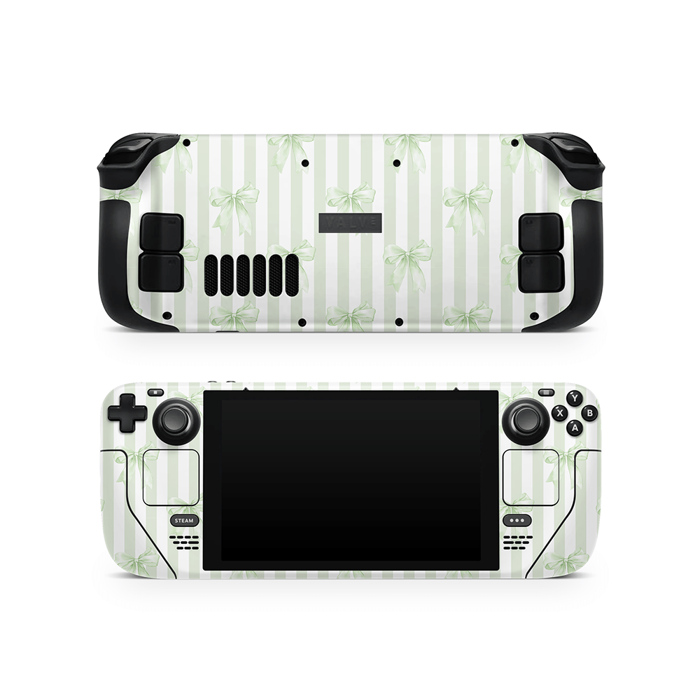Soft Green Bows Steam Deck LCD / OLED Skin