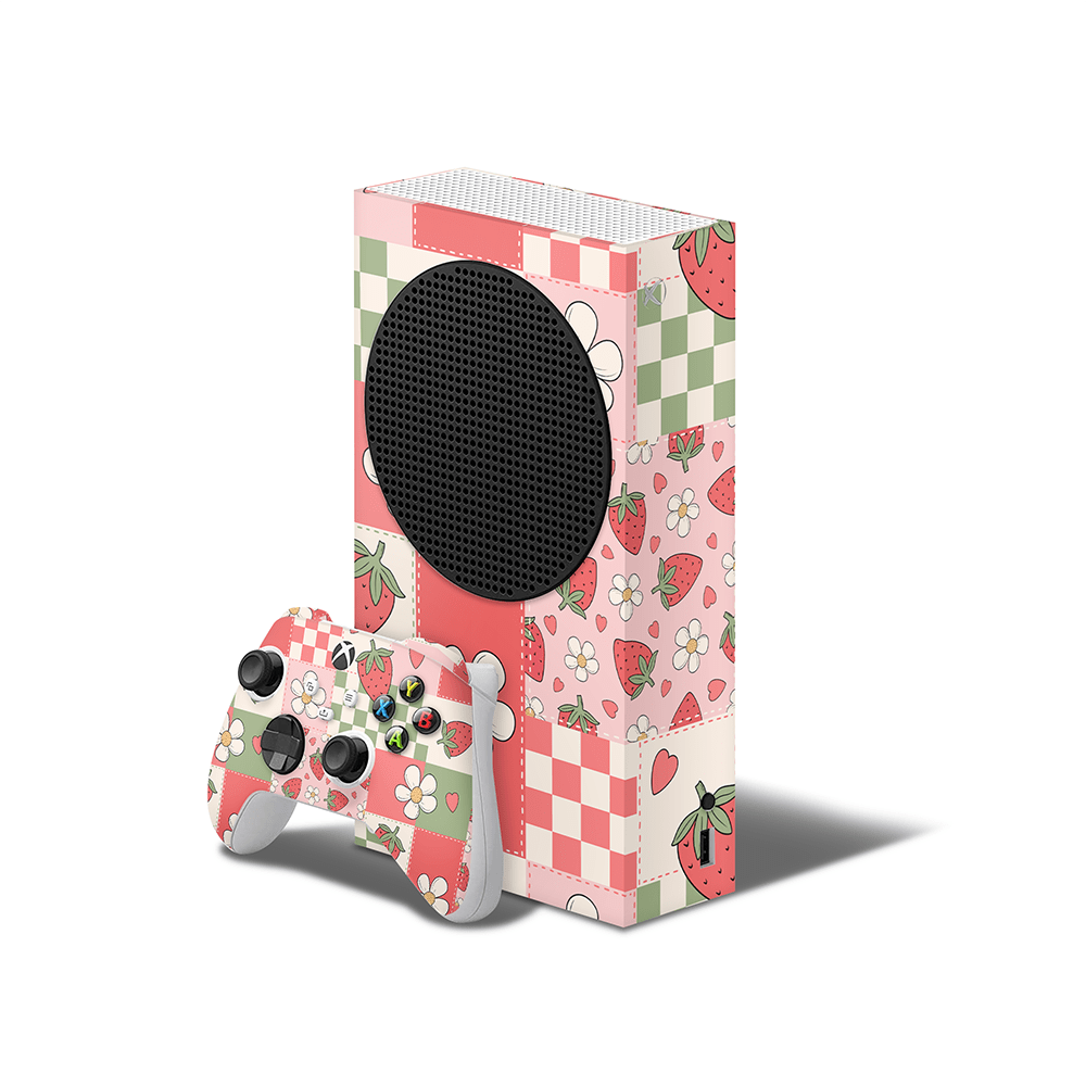 Strawberry Patchwork Xbox Series S Skin