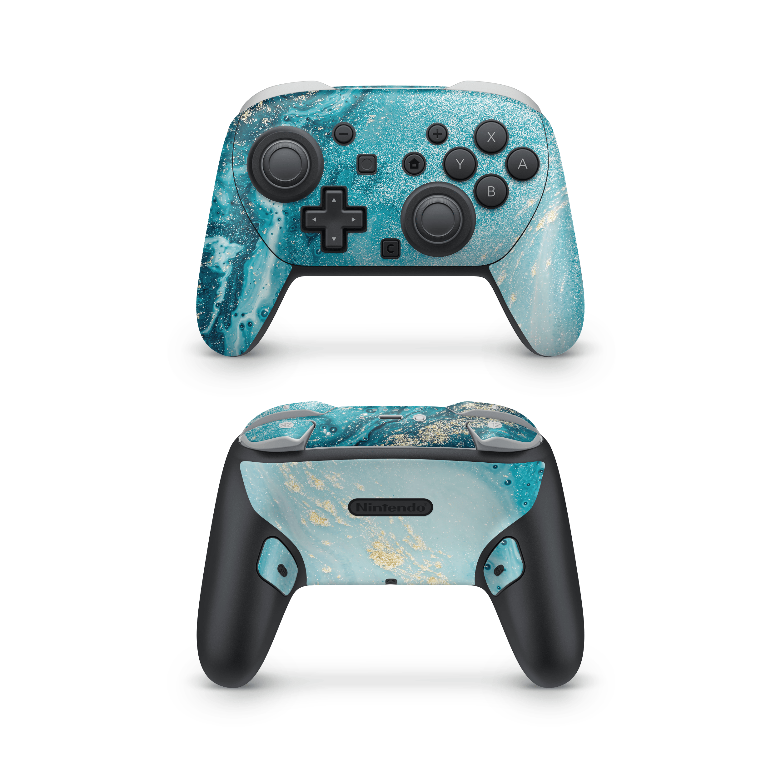 Aqua Beach Nintendo Switch Pro Controller Skins