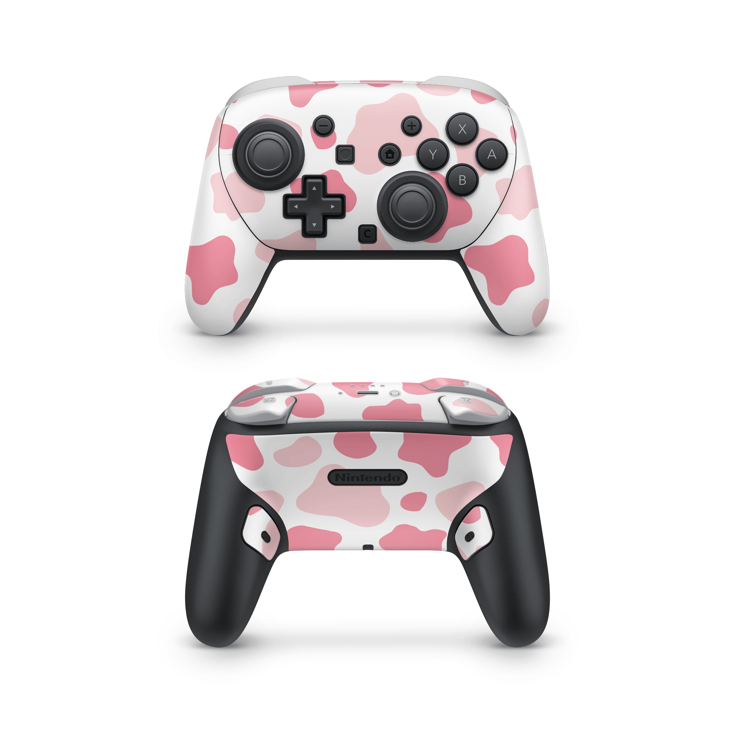 Strawberry Moo Moo Nintendo Switch Pro Controller Skins