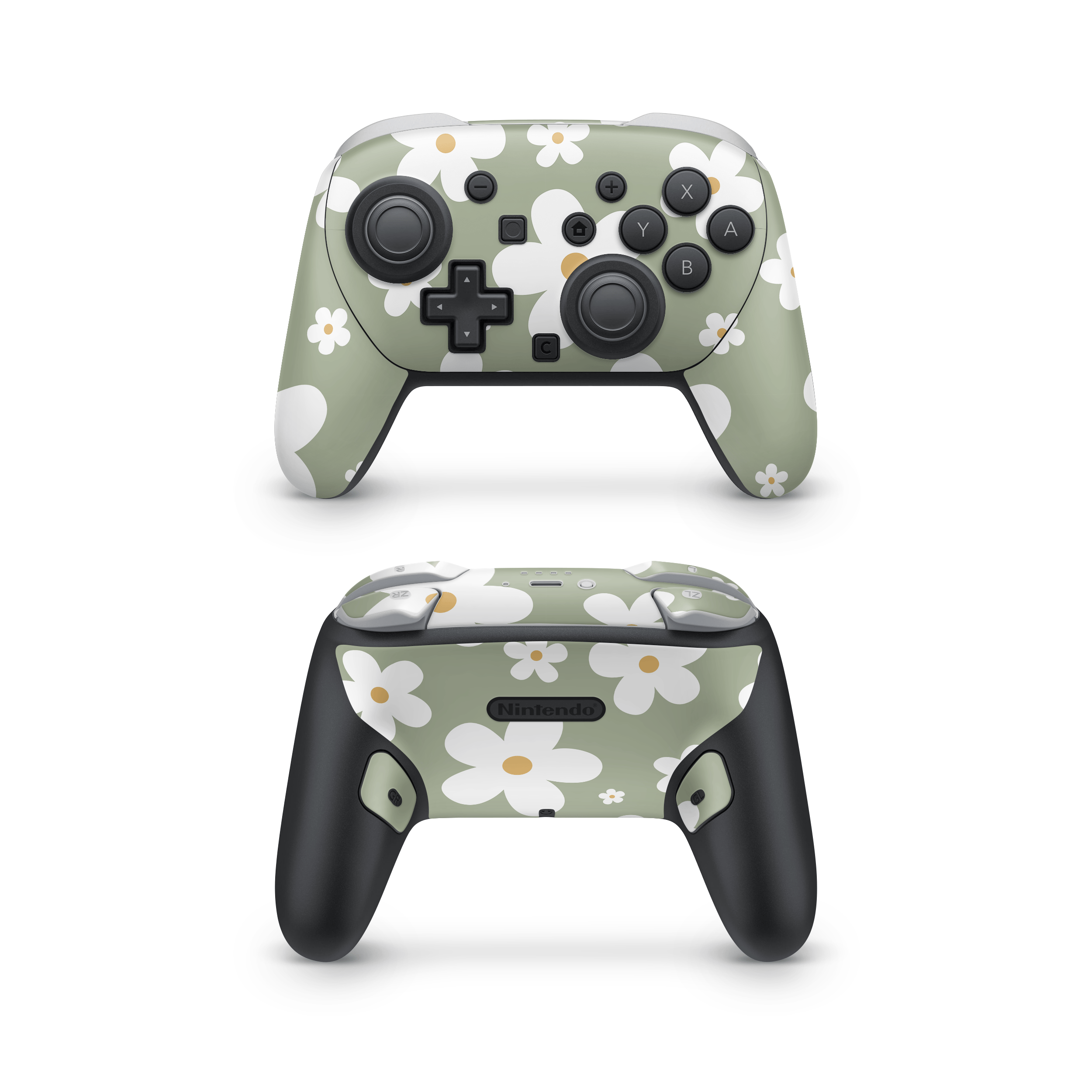 Verdant Daisies Nintendo Switch Pro Controller Skins