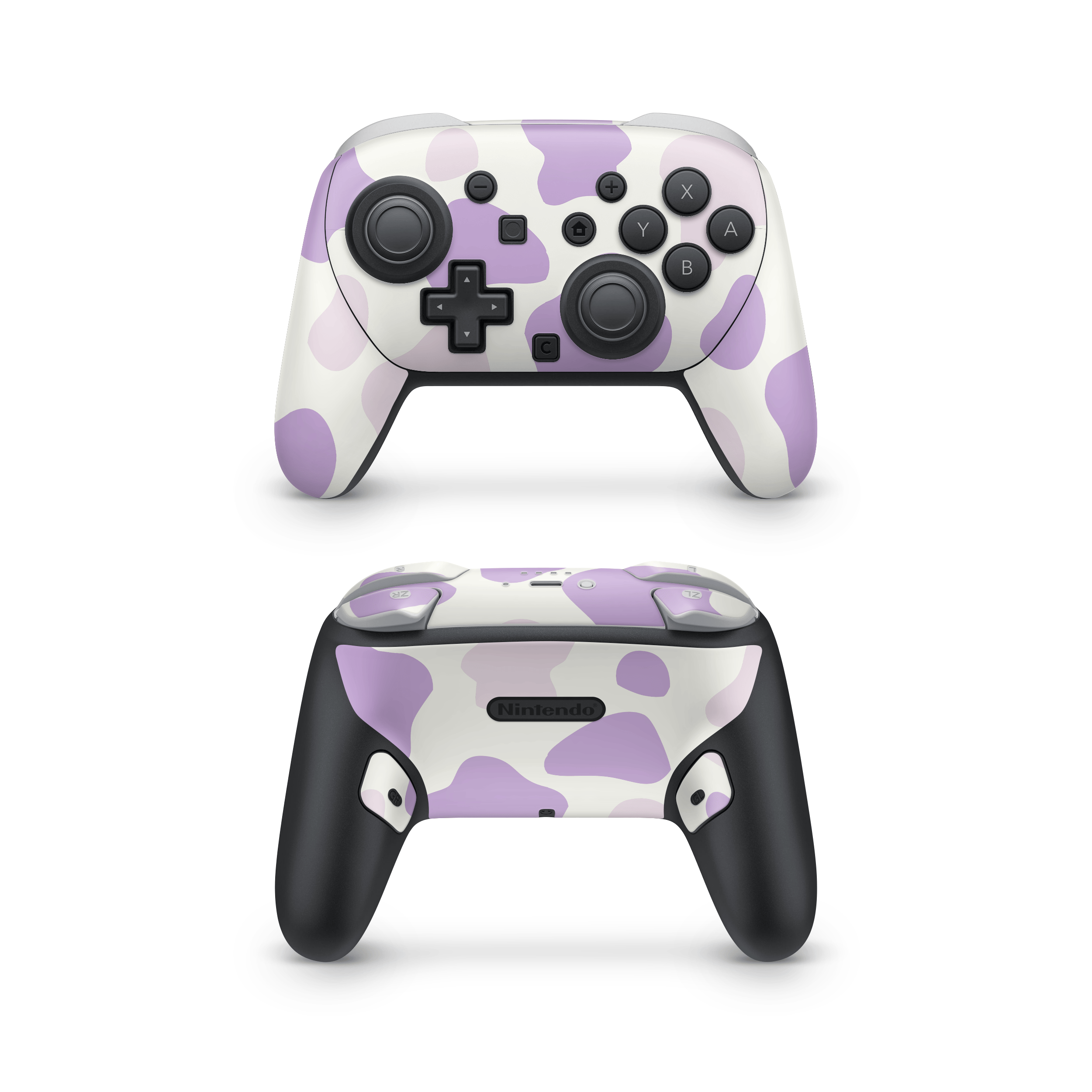 Lavender Moo Moo Nintendo Switch Pro Controller Skins