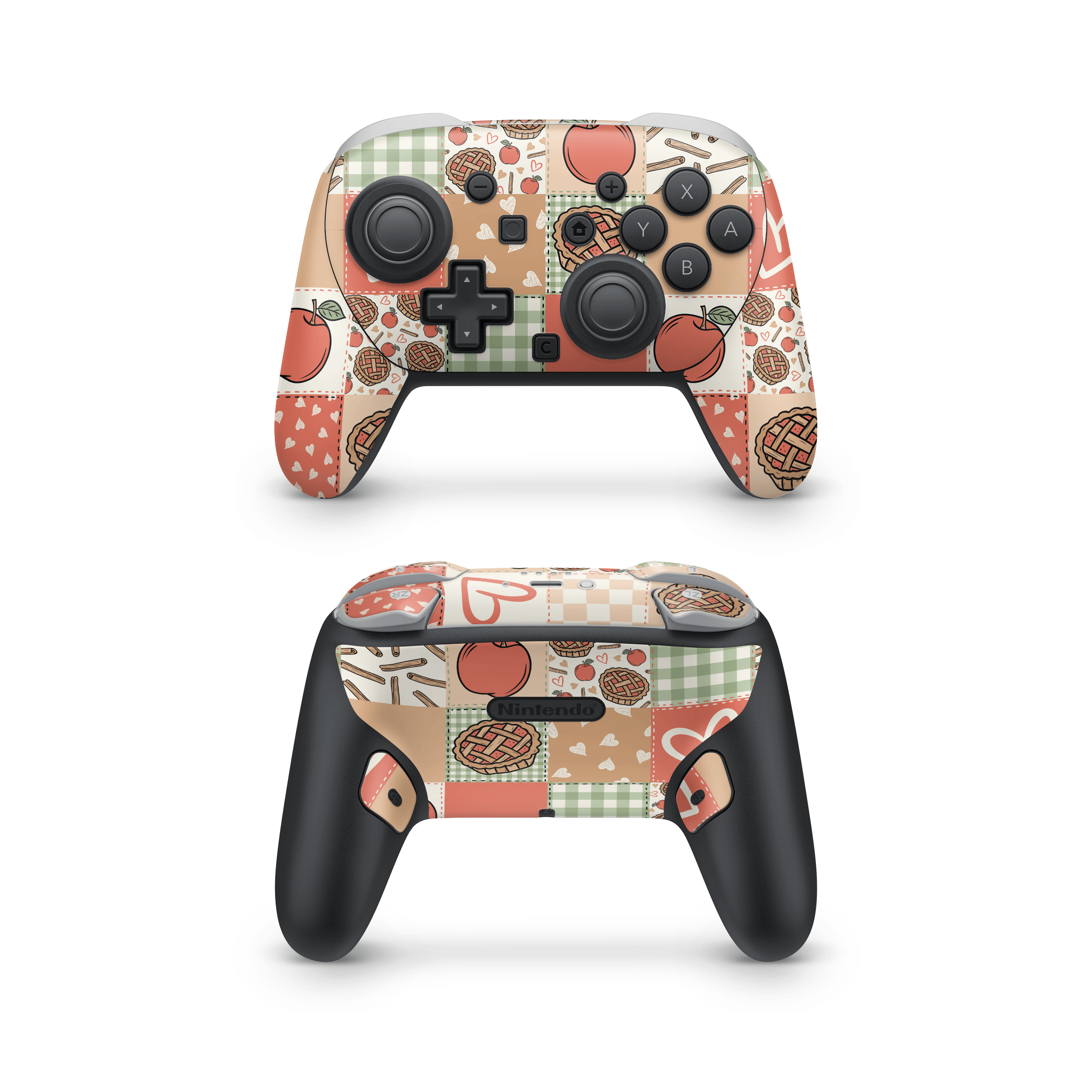 Cozy Pie Patchwork Nintendo Switch Pro Controller Skins