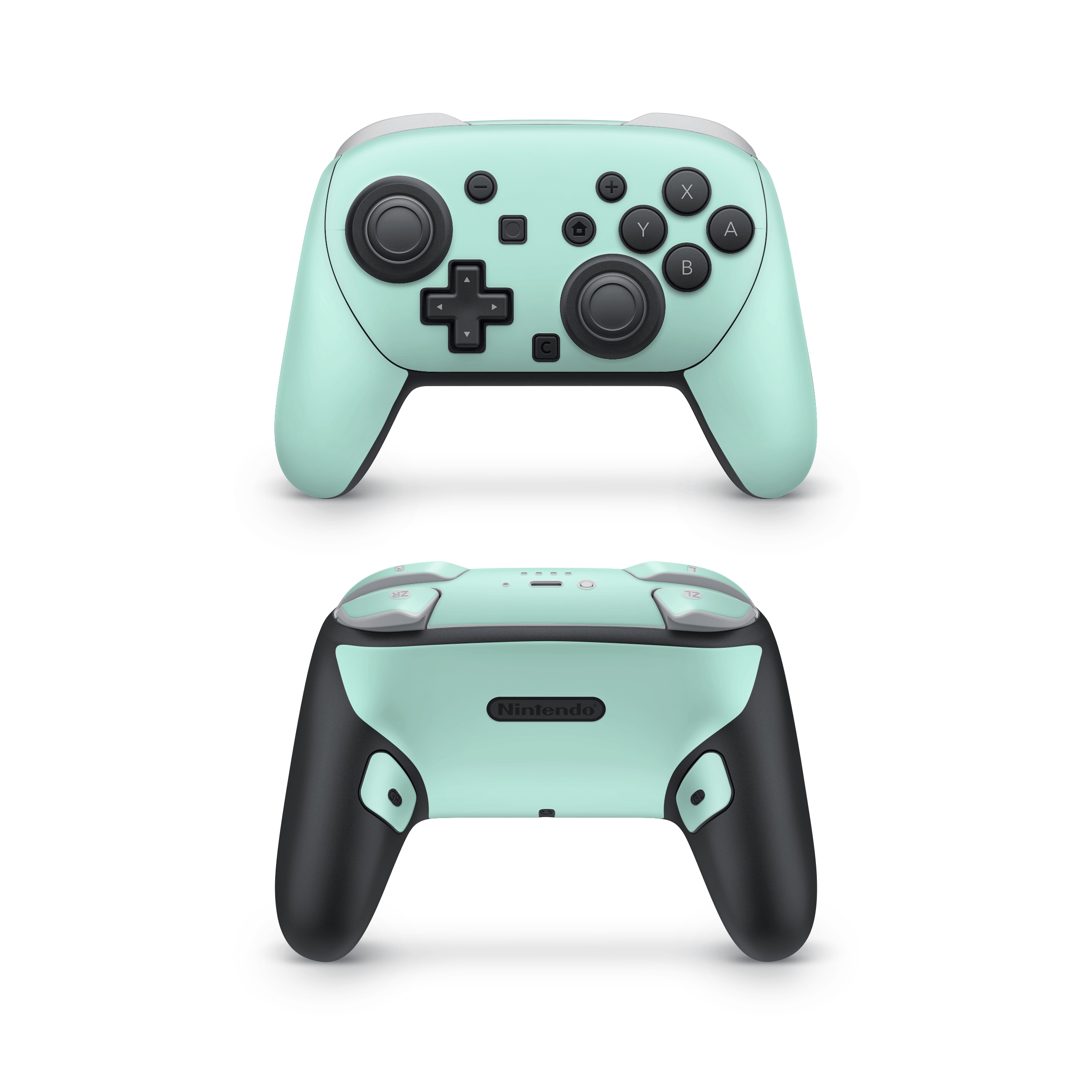 Pastel Mint Nintendo Switch Pro Controller Skins
