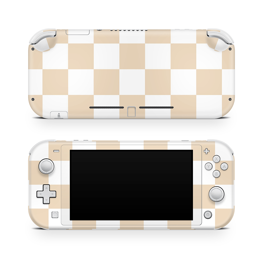 Latte Checkered Nintendo Switch Lite Skin