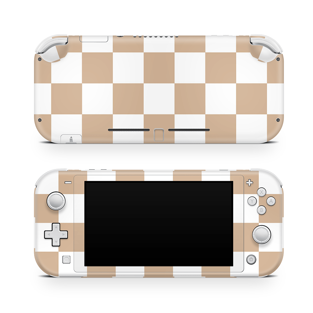 Espresso Checkered Nintendo Switch Lite Skin