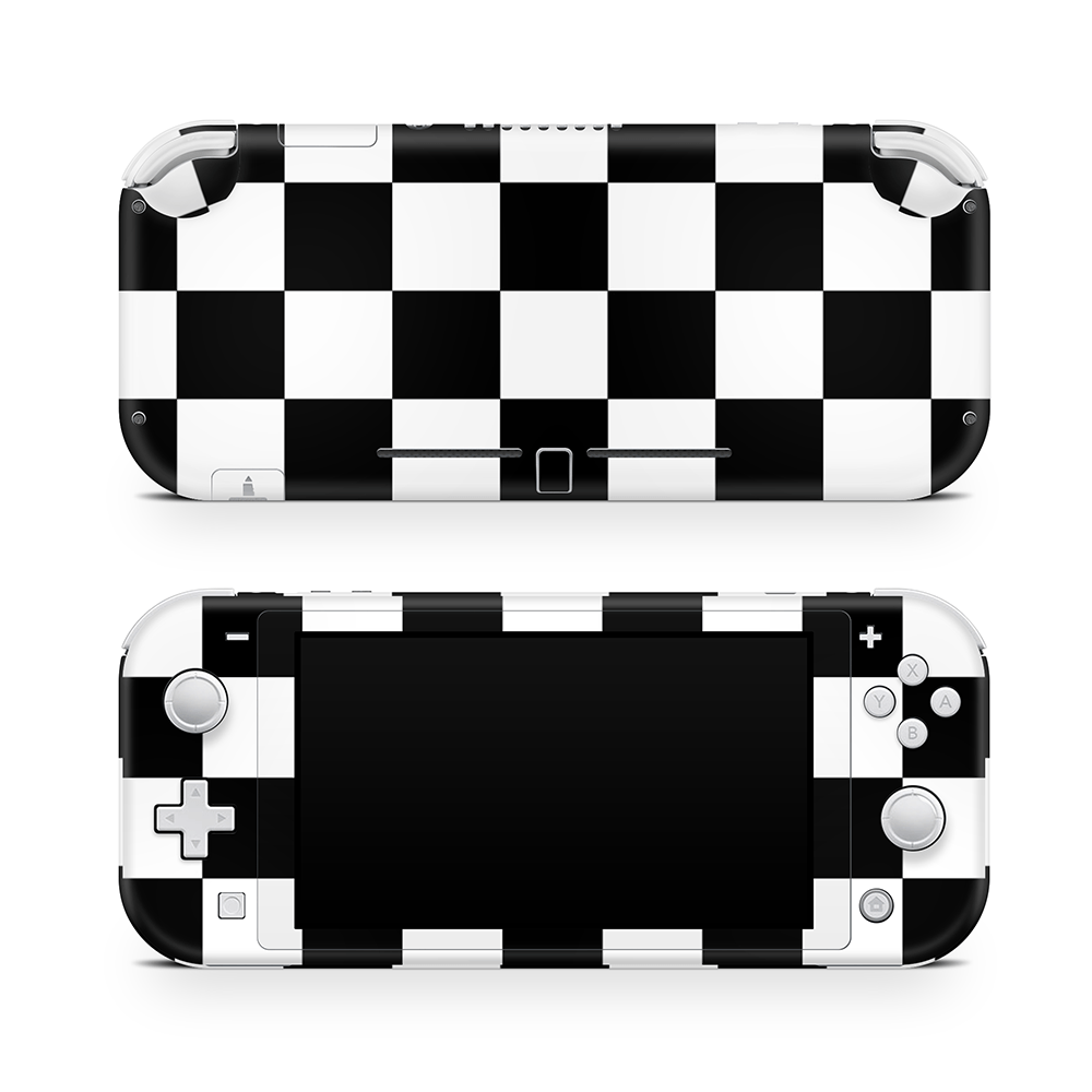 Black Checkered Nintendo Switch Lite Skin