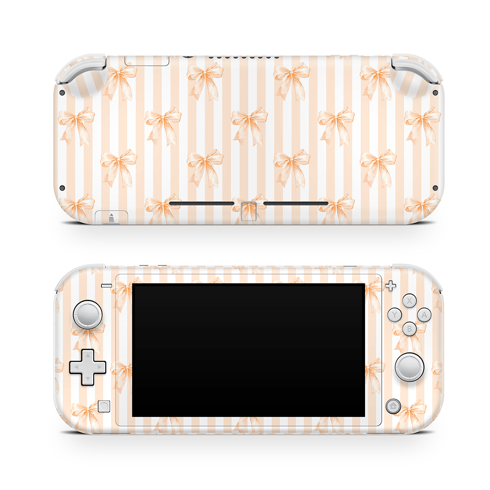 Apricot Bows Nintendo Switch Lite Skin