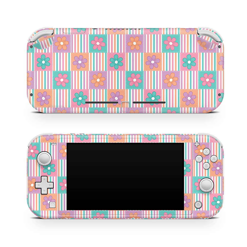 Daisy Patchwork Nintendo Switch Lite Skin