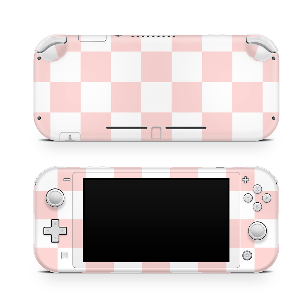 Pink Checkered Nintendo Switch Lite Skin