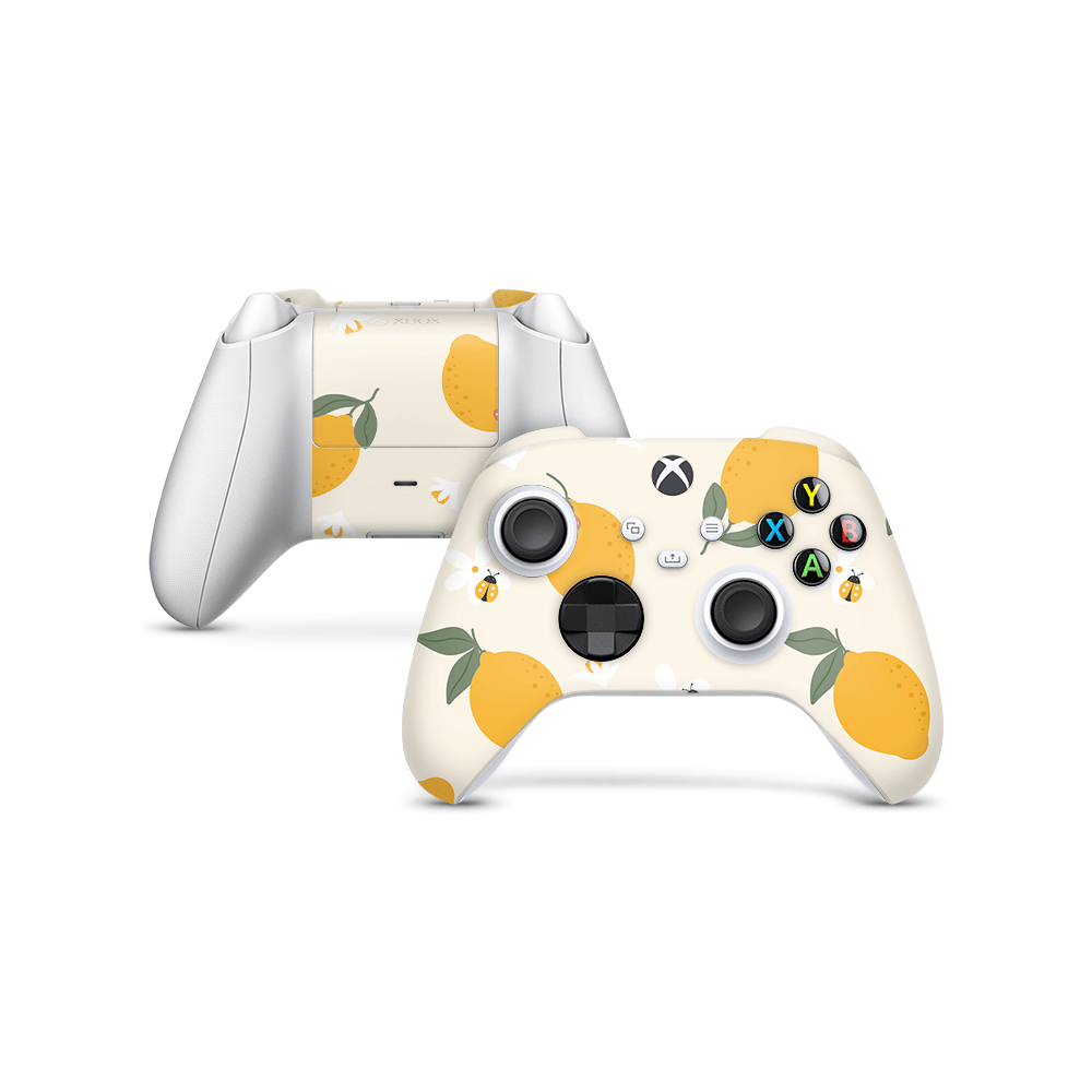Zesty Lemons Beige Xbox Series Controller Skin