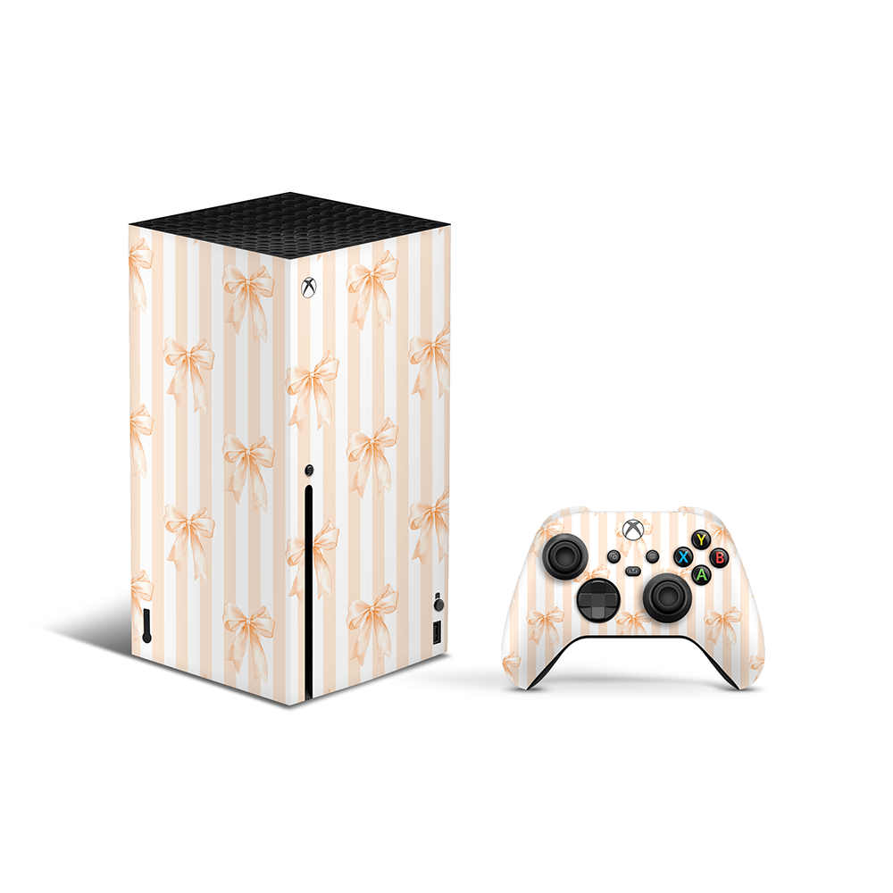 Apricot Bows Xbox Series X Skin