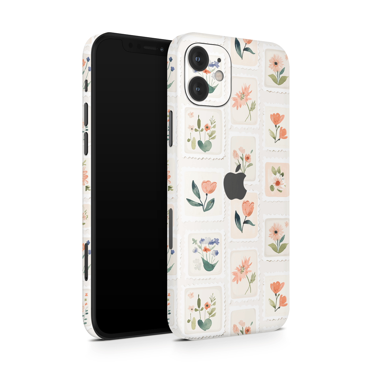 Garden Flower Stamps Apple iPhone Decal Skins
