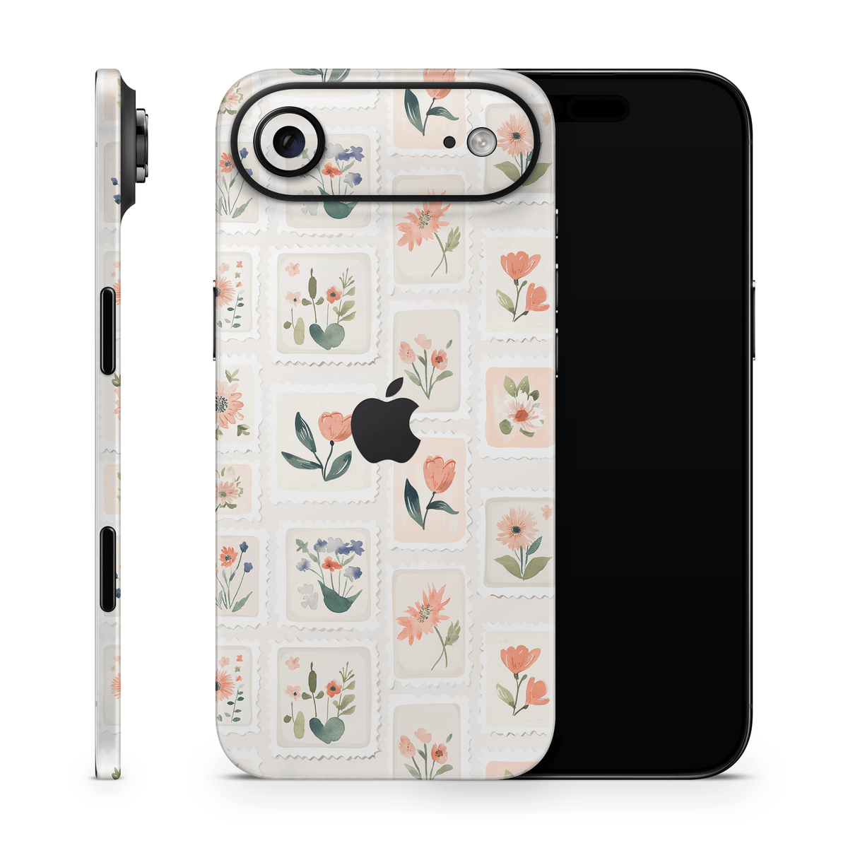 Garden Flower Stamps Apple iPhone Decal Skins