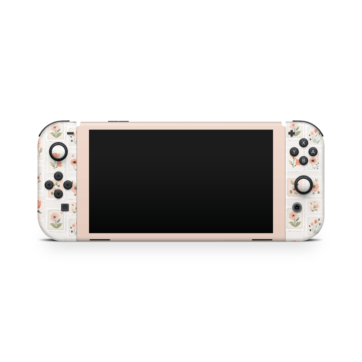 Garden Flower Stamps Nintendo Switch OLED Decal Skin
