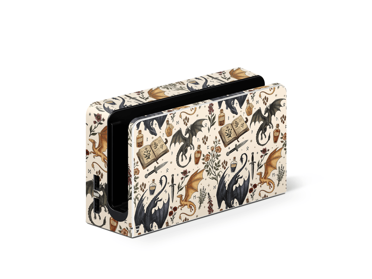 Gilded Dragons Nintendo Switch OLED Decal Skin