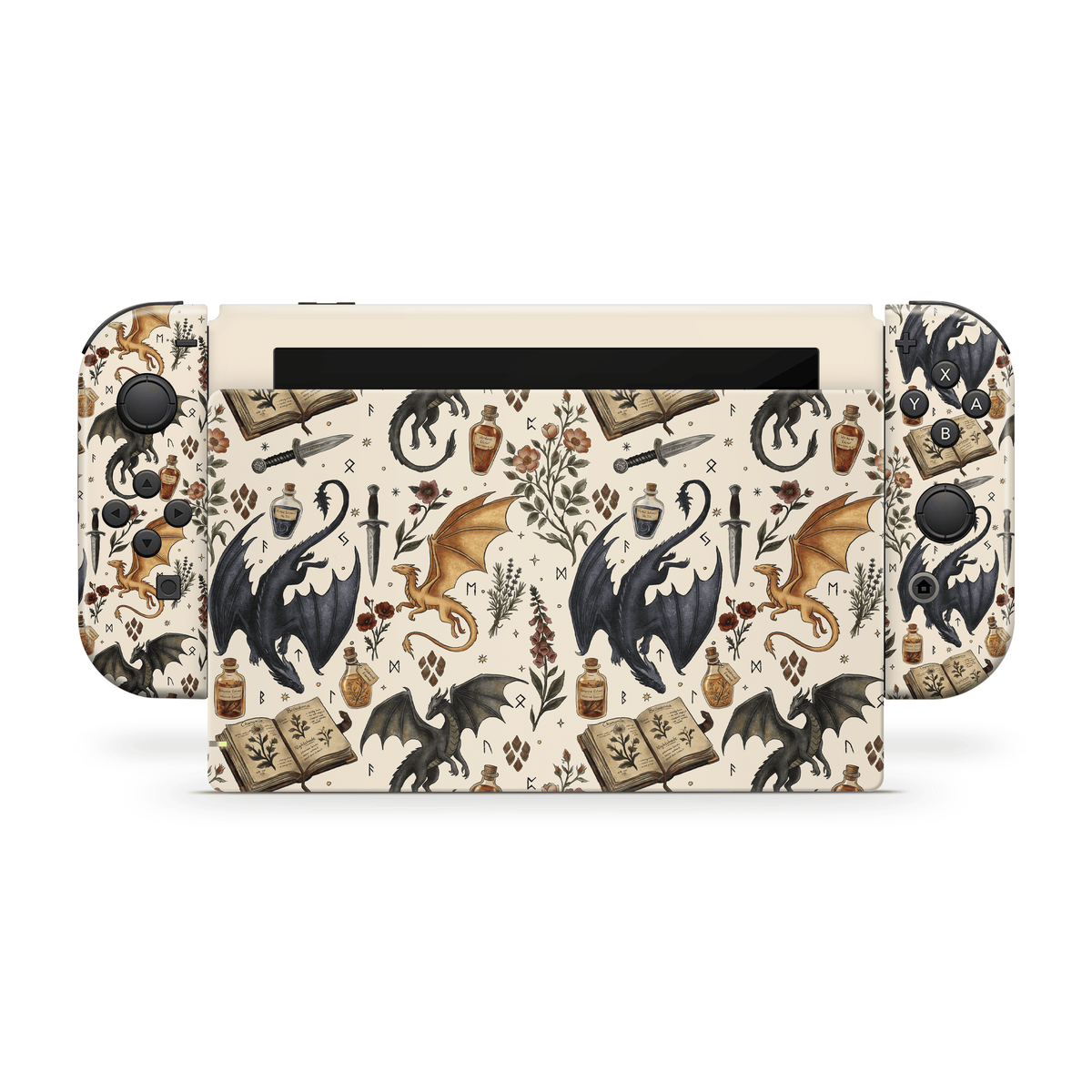 Gilded Dragons Nintendo Switch Decal Skin