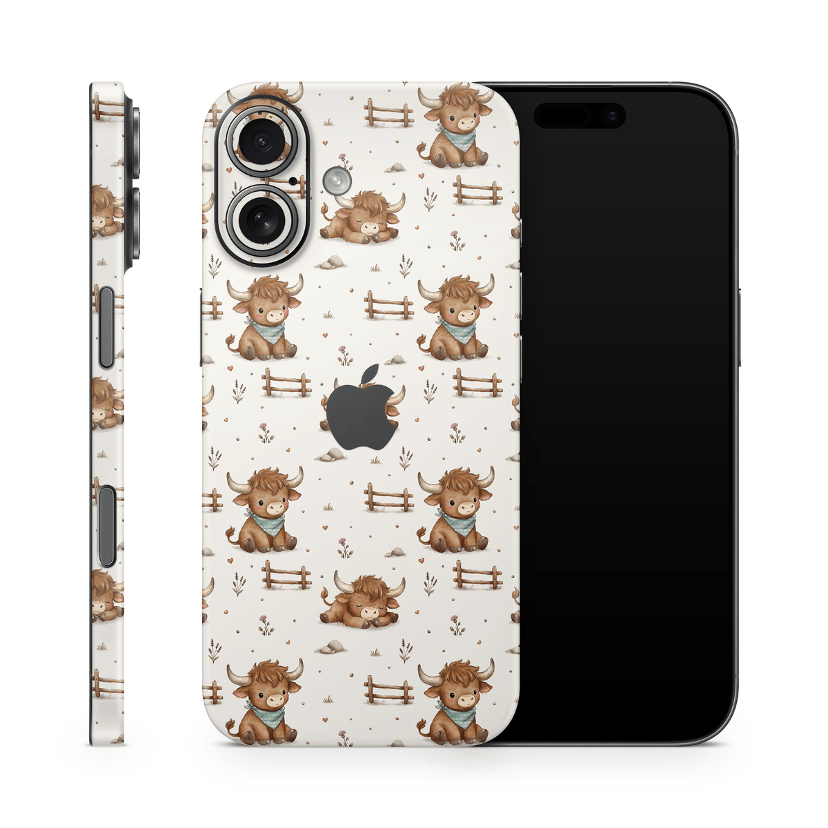 Highland Cows Apple iPhone Decal Skins