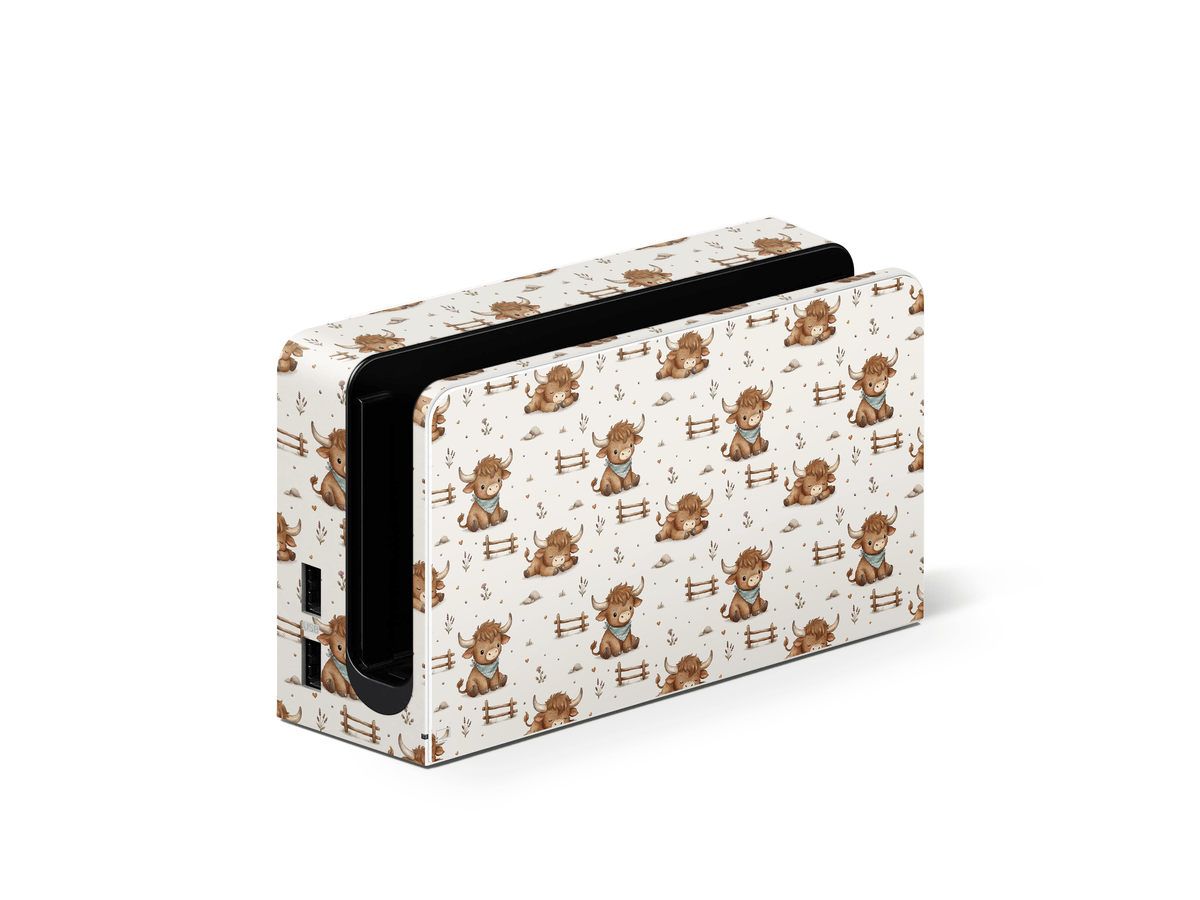 Highland Cows Nintendo Switch OLED Decal Skin