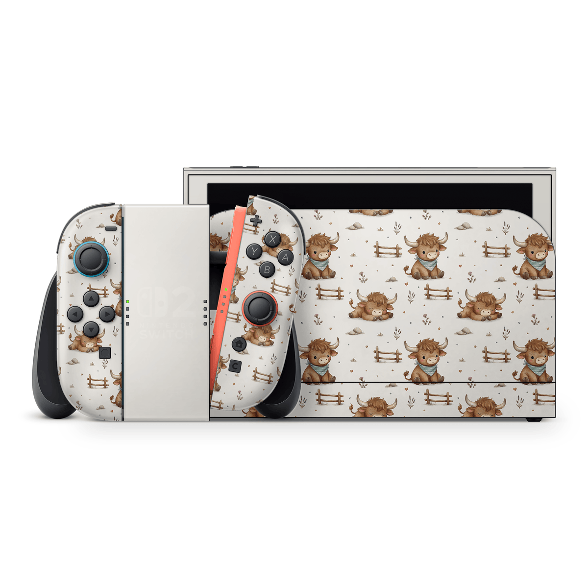 Highland Cows Nintendo Switch 2 skin