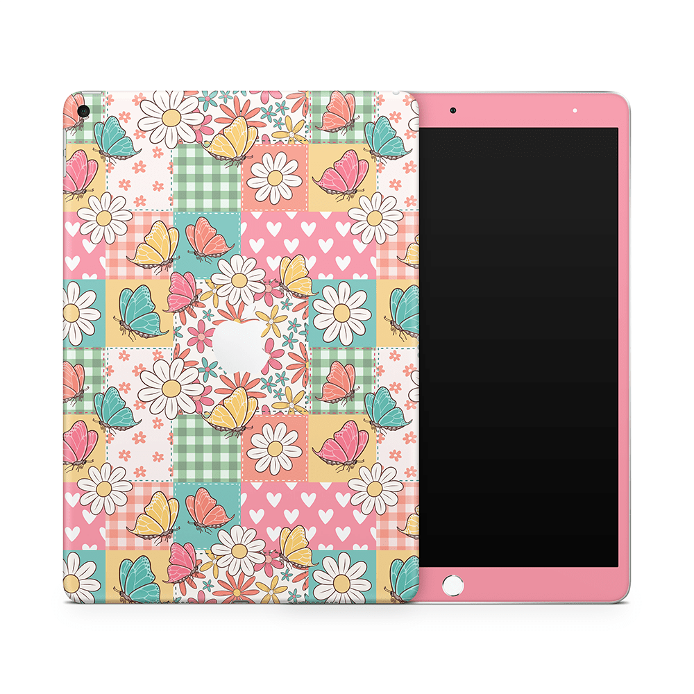 Butterfly Patchwork Apple iPad Skins
