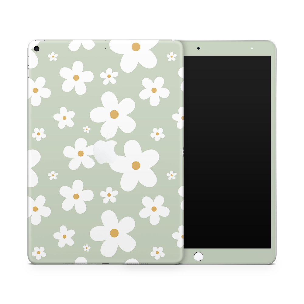 Sage Daisies Apple iPad Skins