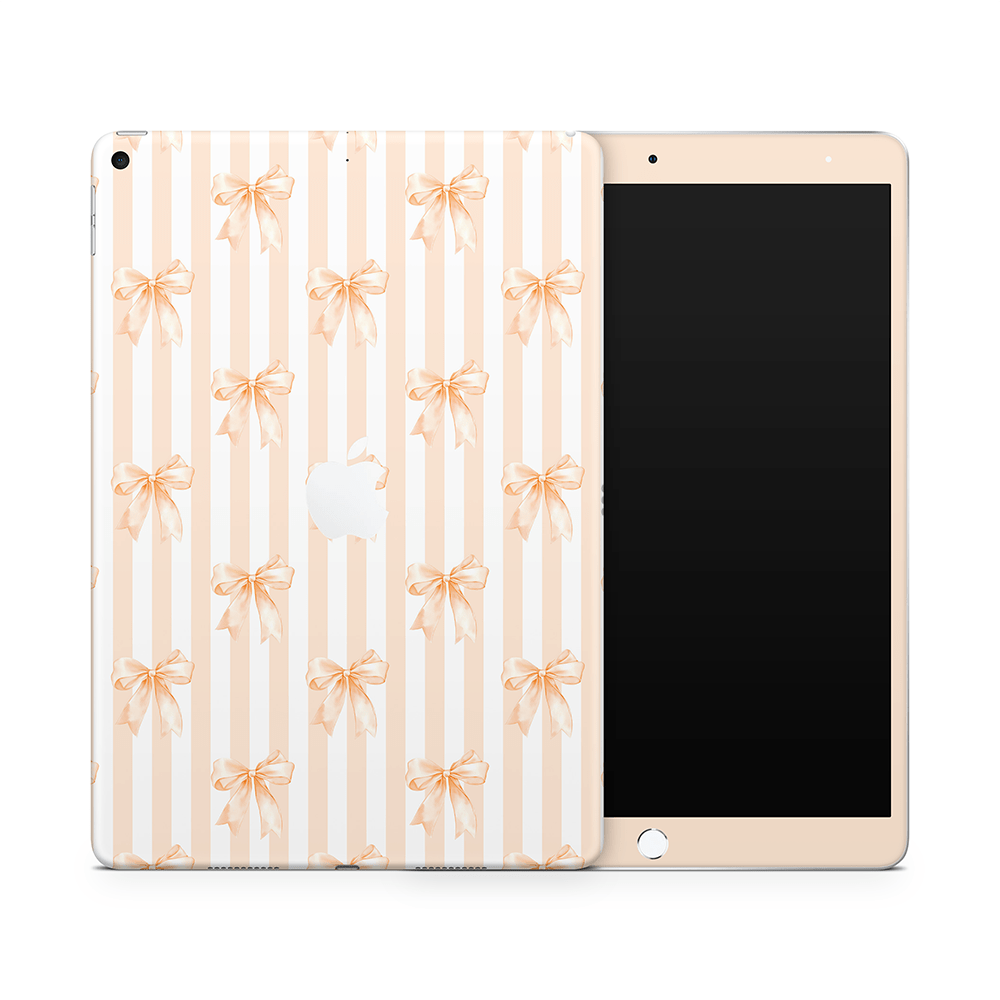 Apricot Bows Apple iPad Skins
