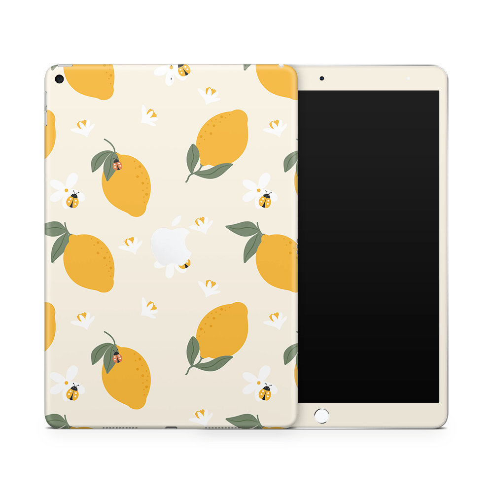 Zesty Lemons Beige Apple iPad Skins