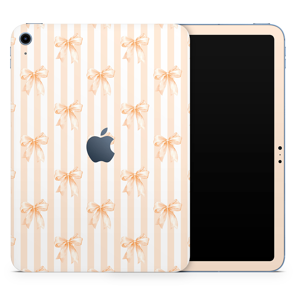 Apricot Bows Apple iPad Skins